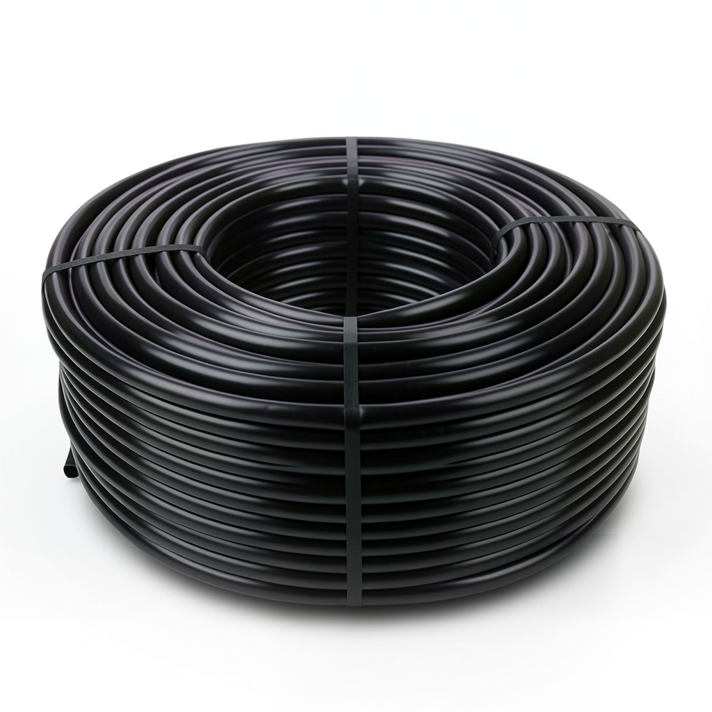 لفة أنابيب HDPE ضغط اسمي 6 بار PE 80 قطر خارجي 75 مم سمك 4.3 مم أسود