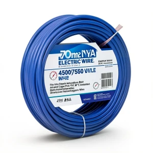 سلك كهرباء 70 مم2 NYA 450/750 فولت، نحاس مجدول عزل PVC 90°C، ازرق | شركة كابلات الشرقية للصناعة