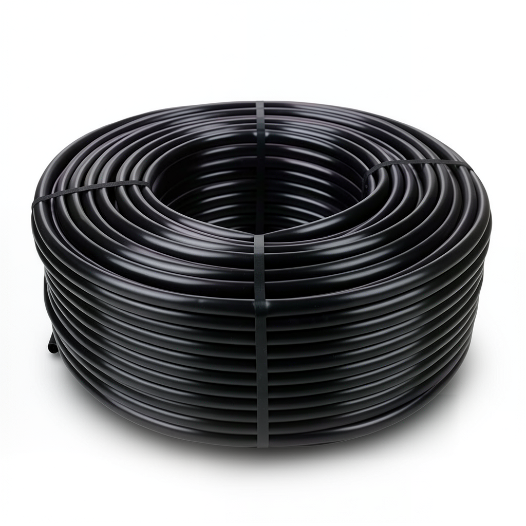 لفة أنابيب HDPE ضغط 3.2 بار PE 80 قطر 50 مم سمك 1.8 مم لون أسود