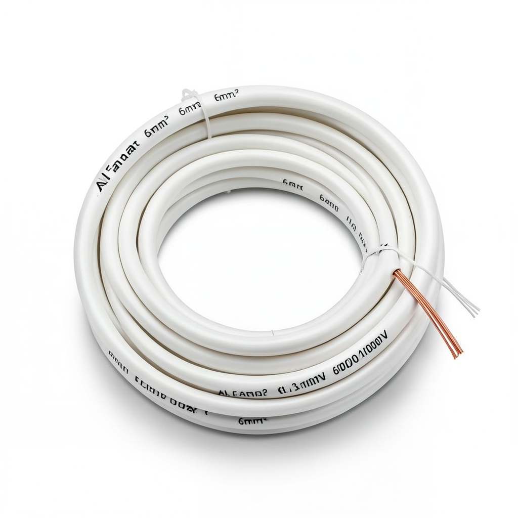 Flexible Tinned Copper Wire 6mm² 600/1000V, 0.3mm Diameter, PVC Insulation, White | Al Fanar