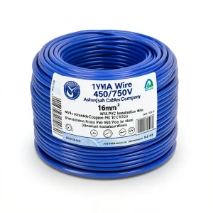 16mm NYA Wire 450/750V, Stranded Copper PVC 90°C Insulation, Blue | Asharqiyah Cables Company for Industry