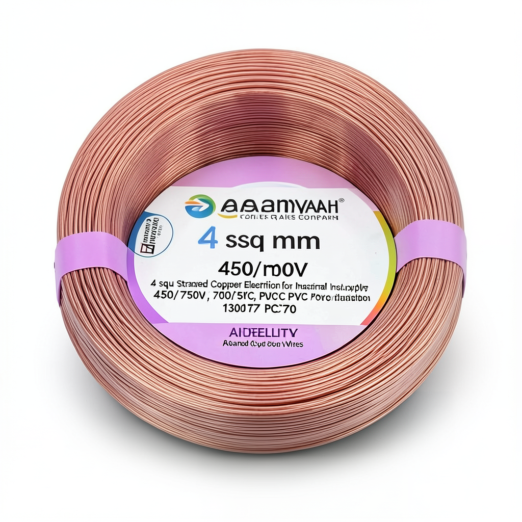 4 sq mm Stranded Copper Electrical Wire, 450/750V, PVC 70°C Insulation, Purple | Asharqiyah Cables Company for Industry