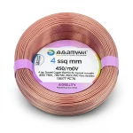 4 sq mm Stranded Copper Electrical Wire, 450/750V, PVC 70°C Insulation, Purple | Asharqiyah Cables Company for Industry