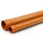 UPVC Pipe PN 10 Bar SDR 26 Size 125 mm Thickness 4.8 mm Orange Brown
