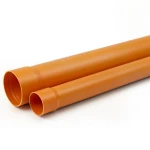UPVC Pipe PN 10 Bar SDR 26 Size 125 mm Thickness 4.8 mm Orange Brown