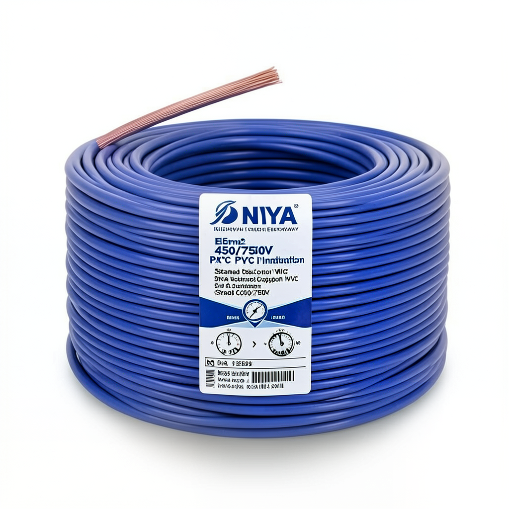 سلك كهرباء 35 مم2 NYA 450/750 فولت، نحاس مجدول عزل PVC 90°C، ازرق | شركة كابلات الشرقية للصناعة