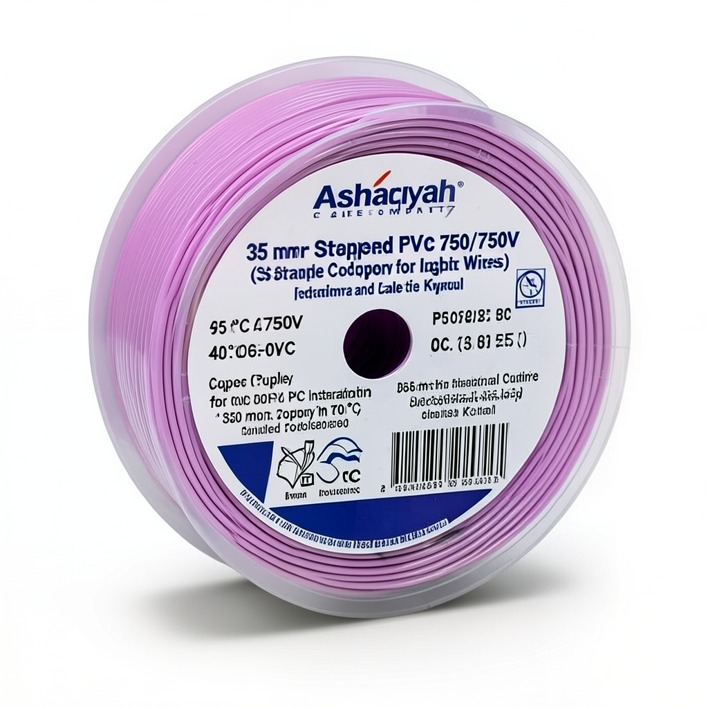 35 mm² Stranded Wire 450/750V Copper PVC 70°C Insulated, Purple | Asharqiyah Cables Company for Industry