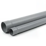 UPVC Plastic Pipe SDR 17 PN 16 Bar Size 125 mm Thickness 7.4 mm Gray Color