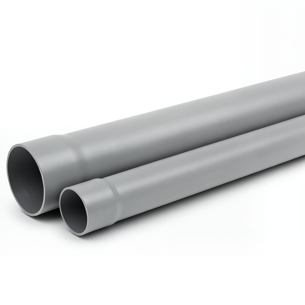 مواسير UPVC ضغط 20 بار SDR 13.6 مقاس 110 مم سماكة 8.1 ملم لون رمادي