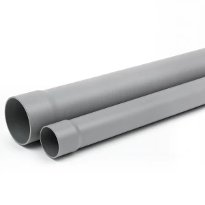 UPVC Plastic Pipe SDR 13.6 PN 20 Bar Size 125 mm Thickness 9.2 mm Gray Color