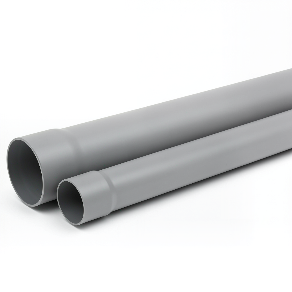 مواسير بلاستيك UPVC ضغط 20 بار SDR 13.6 مقاس 125 ملم سماكة 9.2 ملم لون رمادي