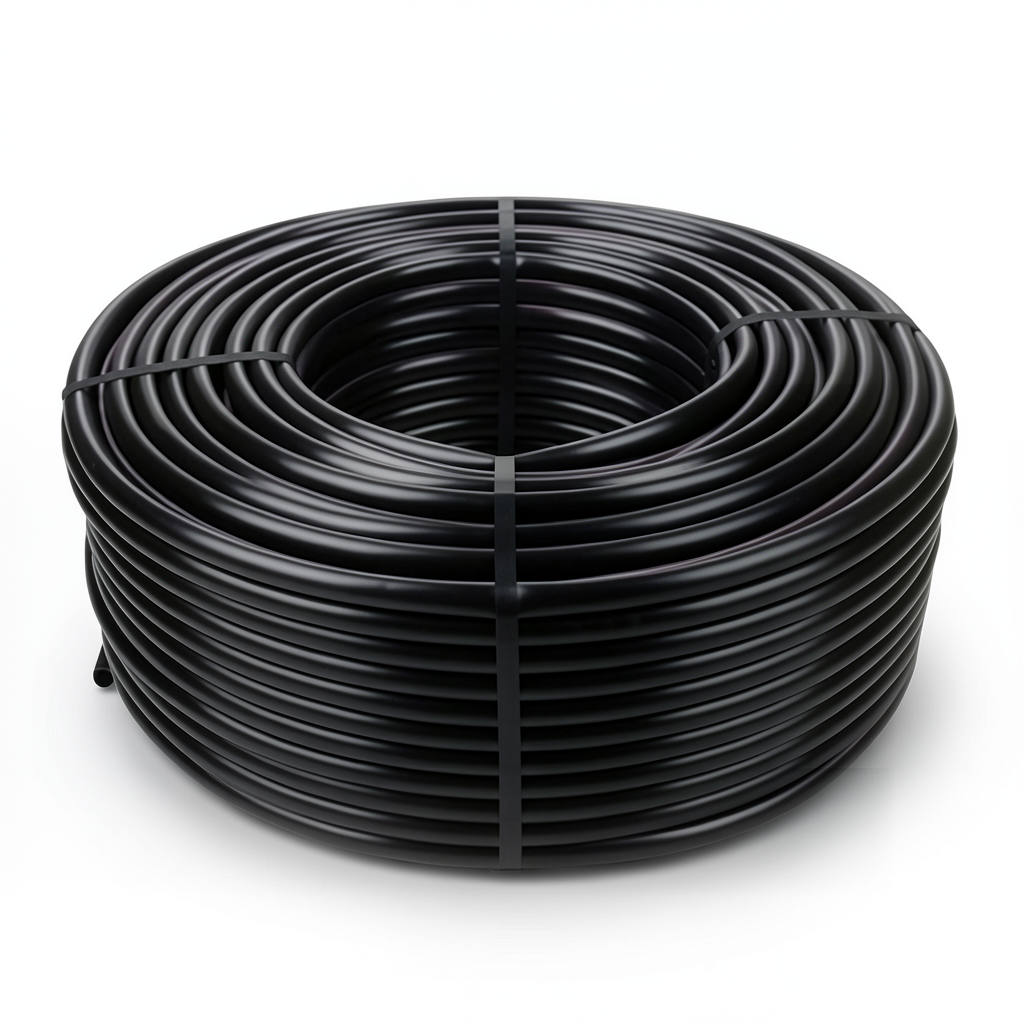 HDPE Plastic Coil Pipe 6 Bar Pressure PE 80, 110 mm OD, 6.3 mm Thickness, Black