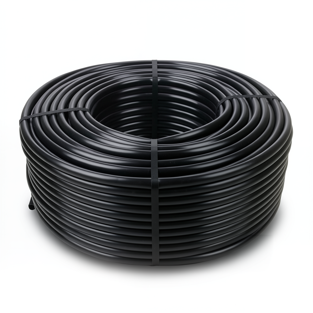 HDPE Plastic Coil Pipe PN 6 Bar PE 80 OD 125 mm Thickness 7.1 mm Black