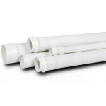 UPVC Plastic Pipe for Sewerage Systems SDR 26, 50 mm OD, 2.0 mm Thickness, White Color