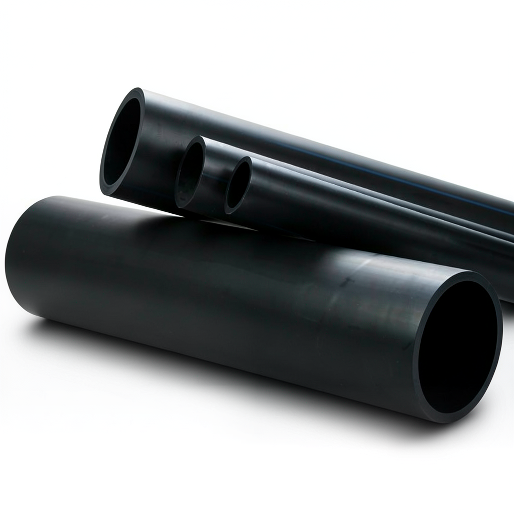 انابيب بلاستيك HDPE ضغط 6 بار PE 80 قطر خارجي 315 مم سمك 17.9 مم لون اسود
