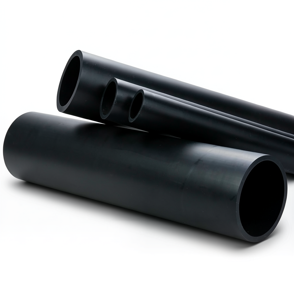 HDPE Pipe Nominal Pressure 6 Bar PE 80 OD 450 mm Thickness 25.5 mm Black