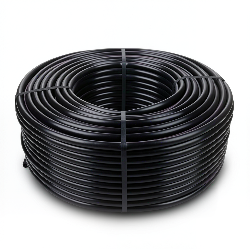 لفة أنابيب بلاستيك HDPE ضغط 3.2 بار PE 80 قطر خارجي 125 مم SDR 33 لون أسود