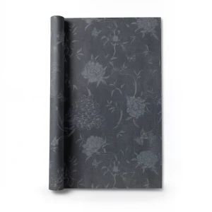 Dutch Floral Wallpaper 10 m x 0.53 m Dark Gray, Model 18420