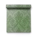 ورق حائط ايطالي تصميم نقشات مقاس 10 م×1.06م، أخضر، موديل 41319