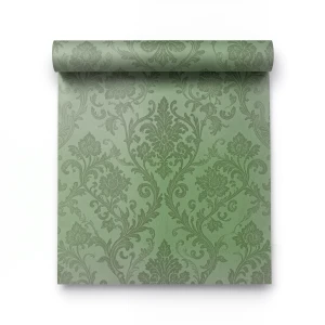 Italian Wallpaper Pattern Design 10m x 1.06m, Green, Model 41319