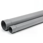 UPVC Plastic Pipe SDR 17 PN 16 Bar Size 125 mm Thickness 7.4 mm Gray Color