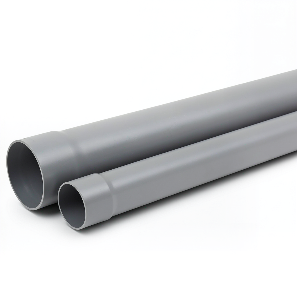 UPVC Pipe SDR 17 Nominal Pressure 16 Bar Size 140 mm Thickness 8.3 mm Gray Color