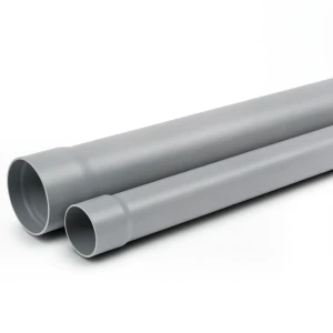 مواسير بلاستيك UPVC ضغط 16 بار SDR 17 مقاس 200 ملم سماكة 11.9 مم لون رمادي