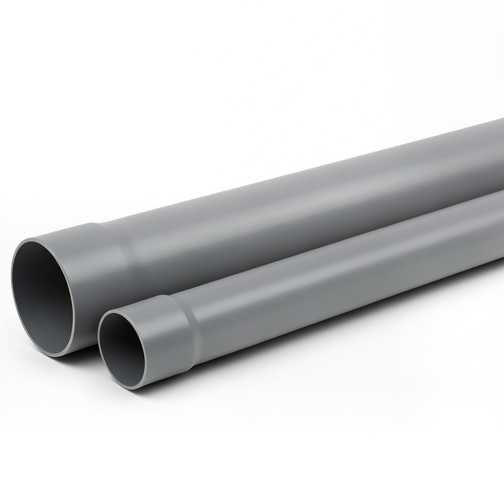 UPVC Pipe SDR 17 PN 16 Bar Size 225 mm Thickness 13.4 mm Grey Color