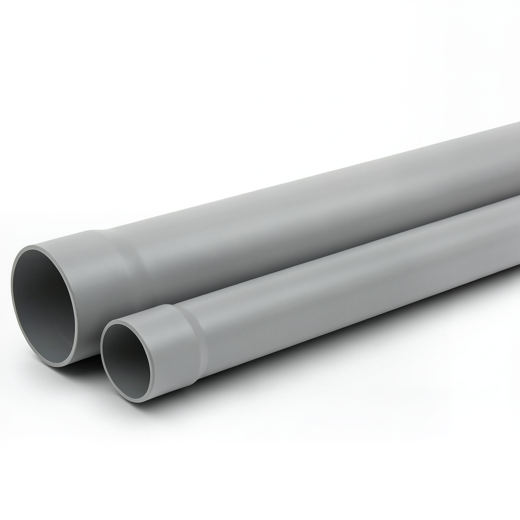 مواسير UPVC ضغط 20 بار SDR 13.6 مقاس 110 مم سماكة 8.1 ملم لون رمادي