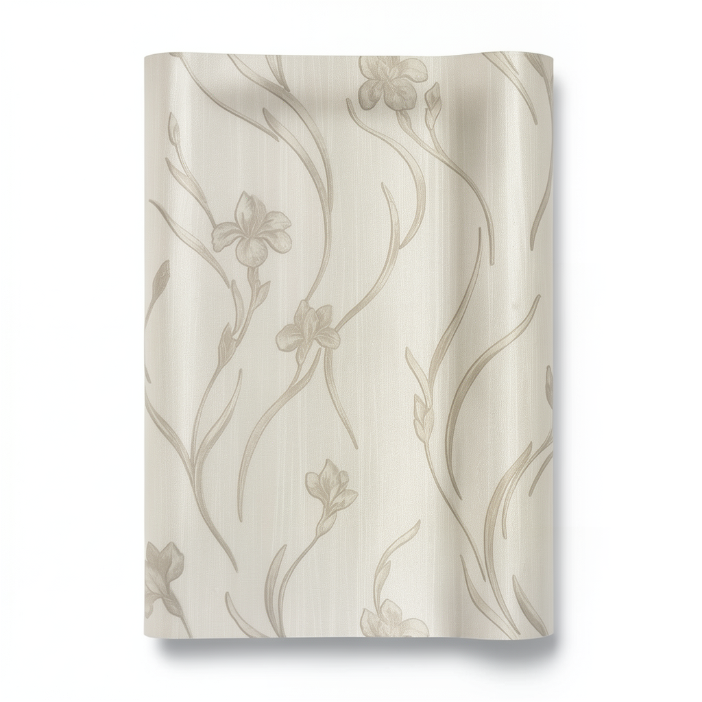 Italian Wallpaper Floral Design Beige Color, Size 10mx0.73m, Model 81037
