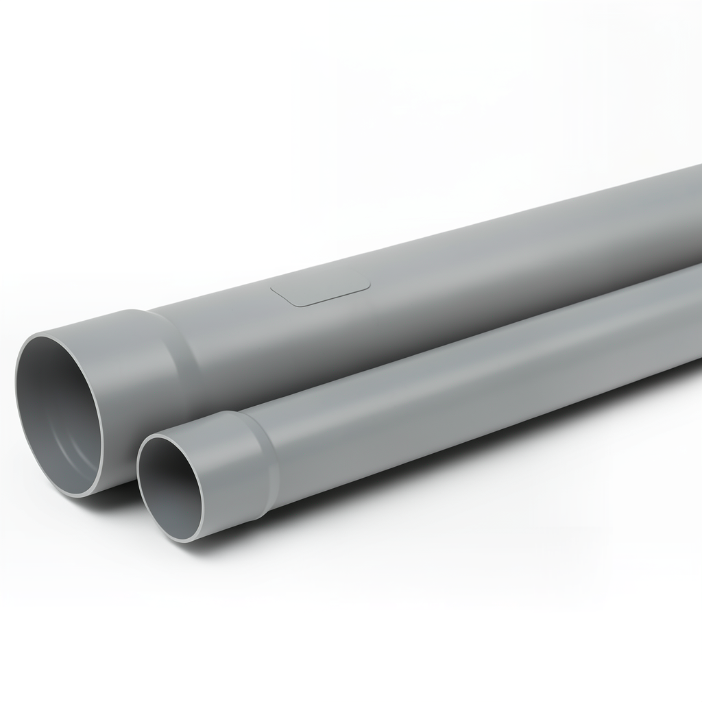 مواسير UPVC ضغط 20 بار SDR 13.6 مقاس 140 مم سماكة 10.3 ملم لون رمادي