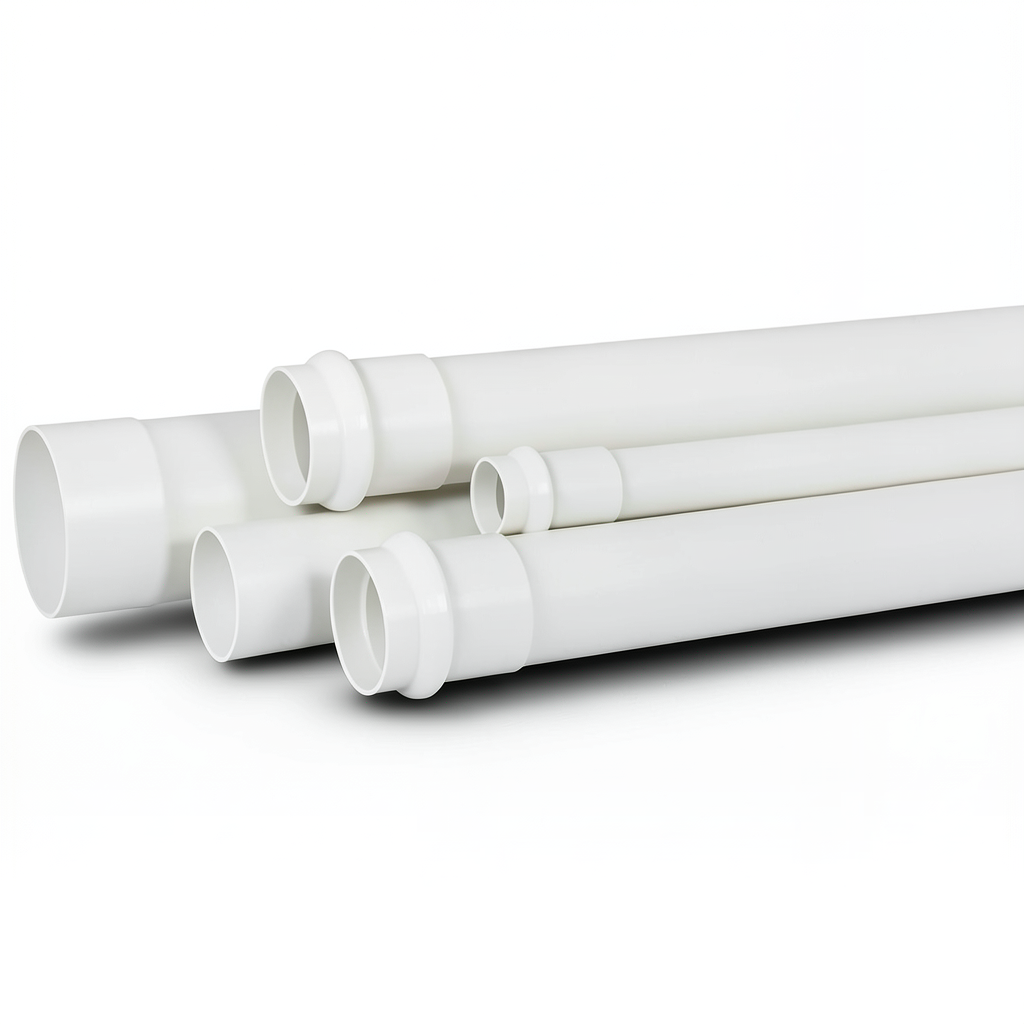 مواسير بلاستيك UPVC لأنظمة الصرف الصحي SDR 26 قطر خارجي 32 مم سمك 1.5 مم لون أبيض