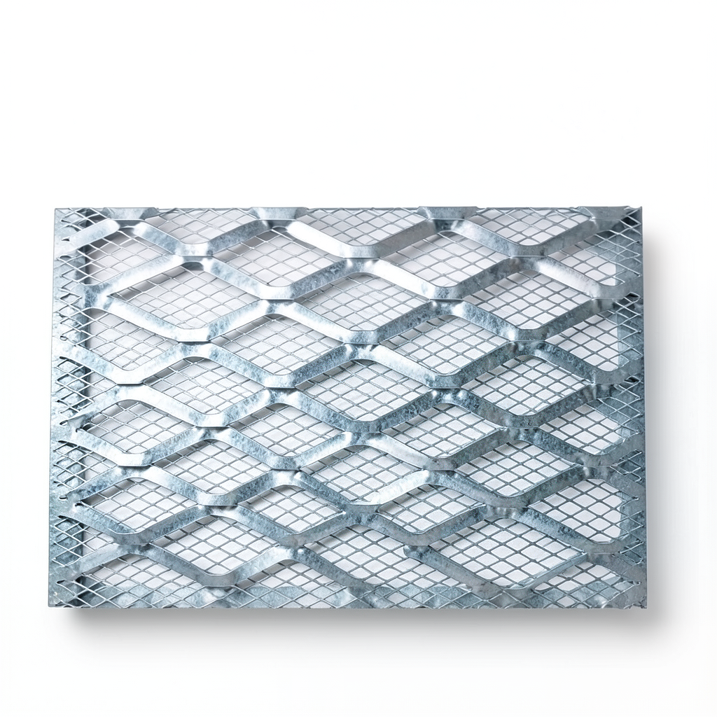 Galvanised Steel Expanded Metal Mesh Bahri Thickness 1.2 mm Width 1.22 m Length 7 m