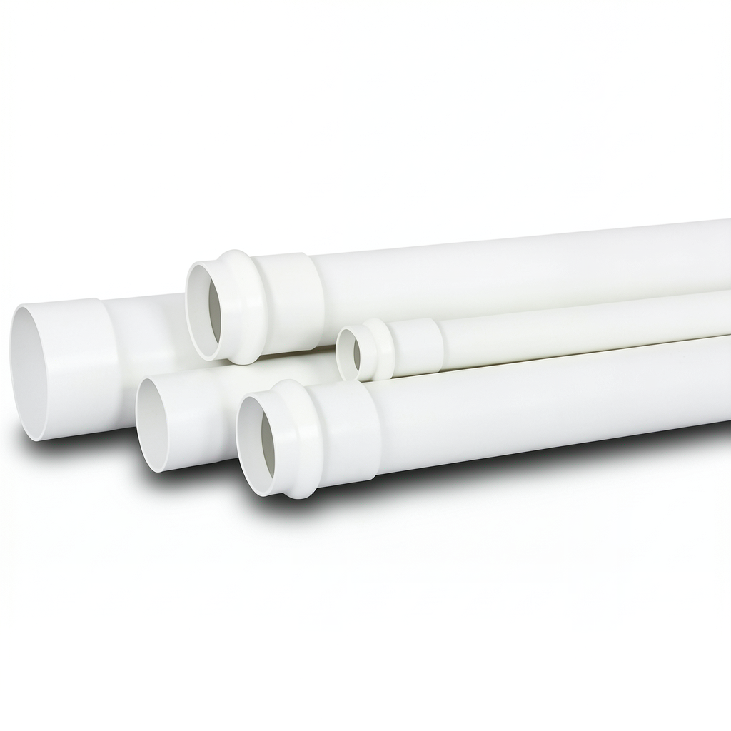 UPVC Pipe for Sewerage Systems SDR 26 63 mm OD 2.5 mm Thickness White