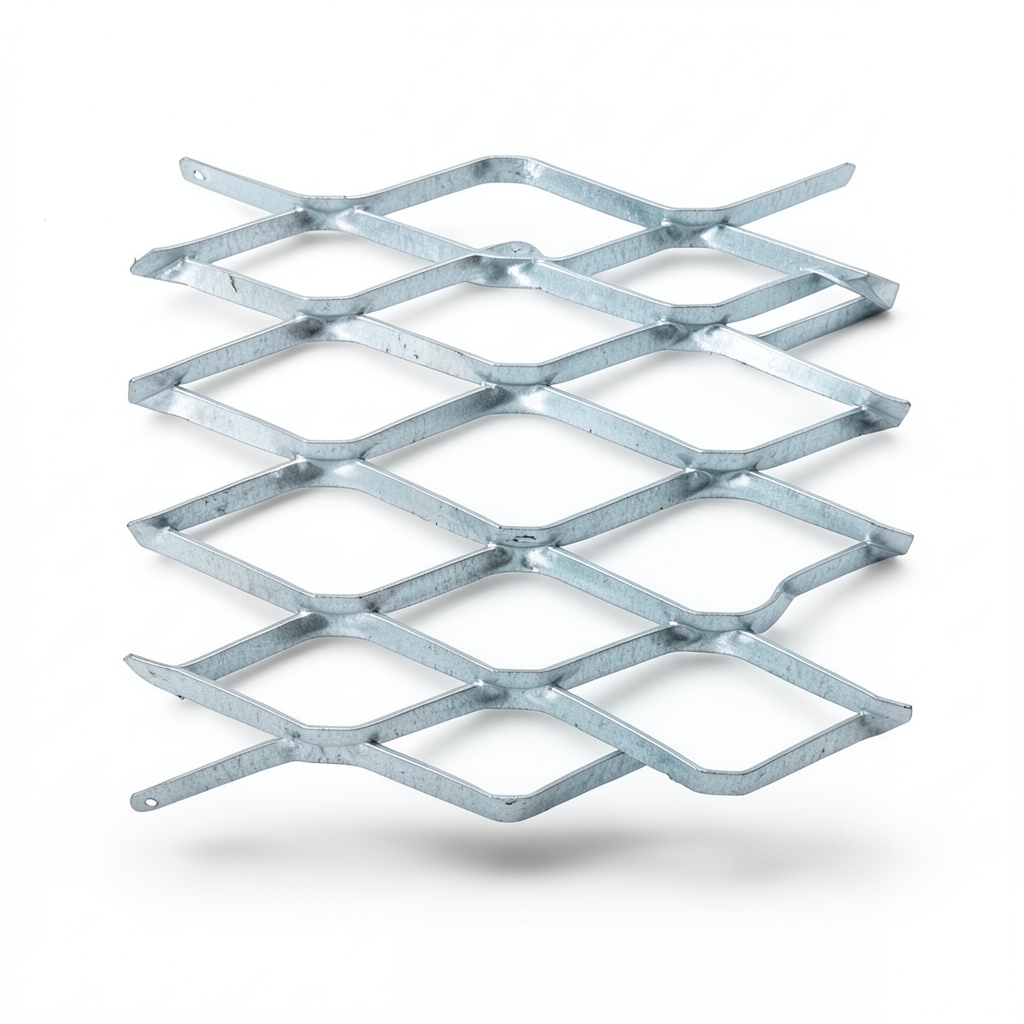 Galvanised Steel Expanded Metal Mesh Bahri 1.7 mm Thickness 1.22 m Width 7 m Length | Bait Al Tatawor