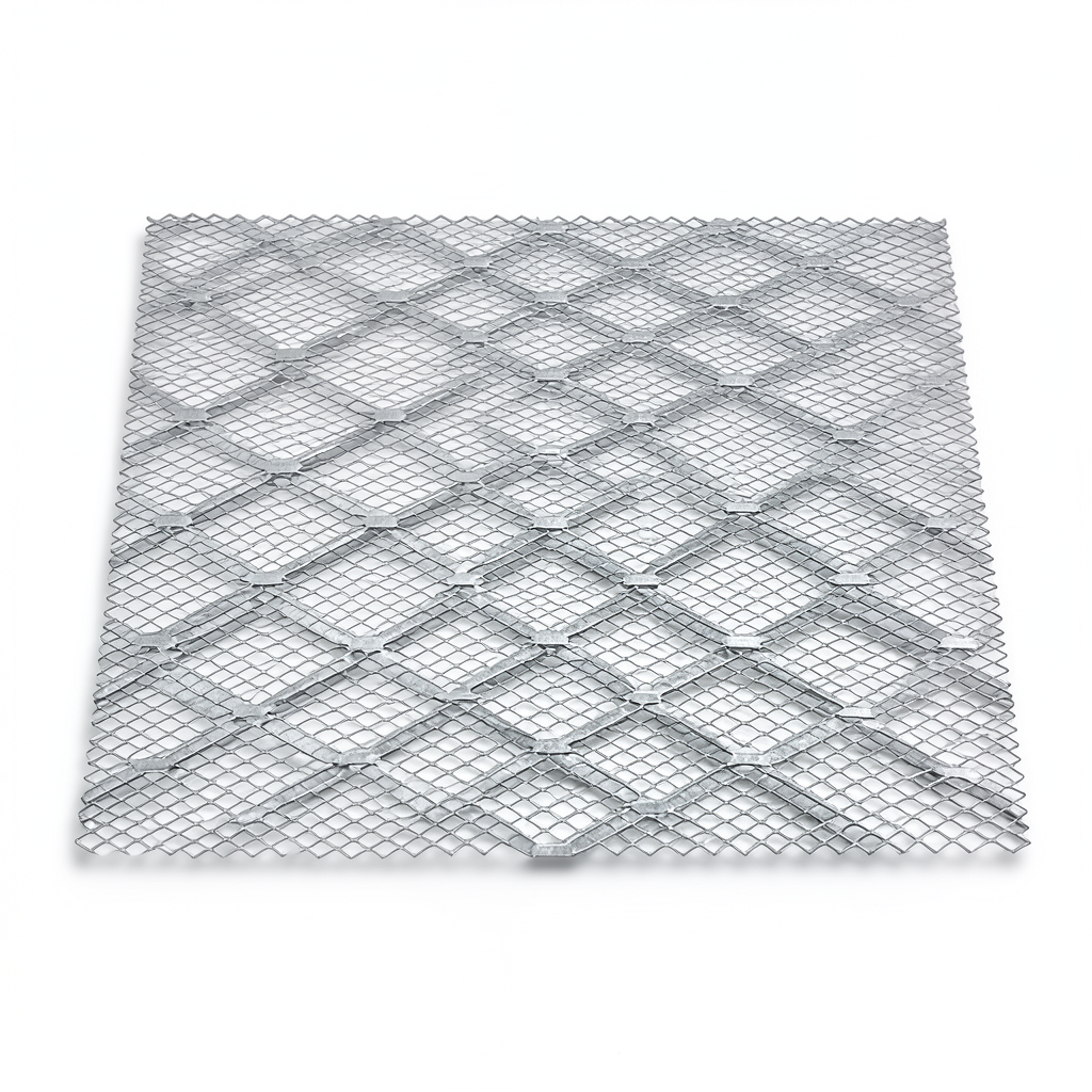 Galvanised Steel Expanded Metal Mesh Bahri Thickness 2 mm Width 1.22 m Length 7 m