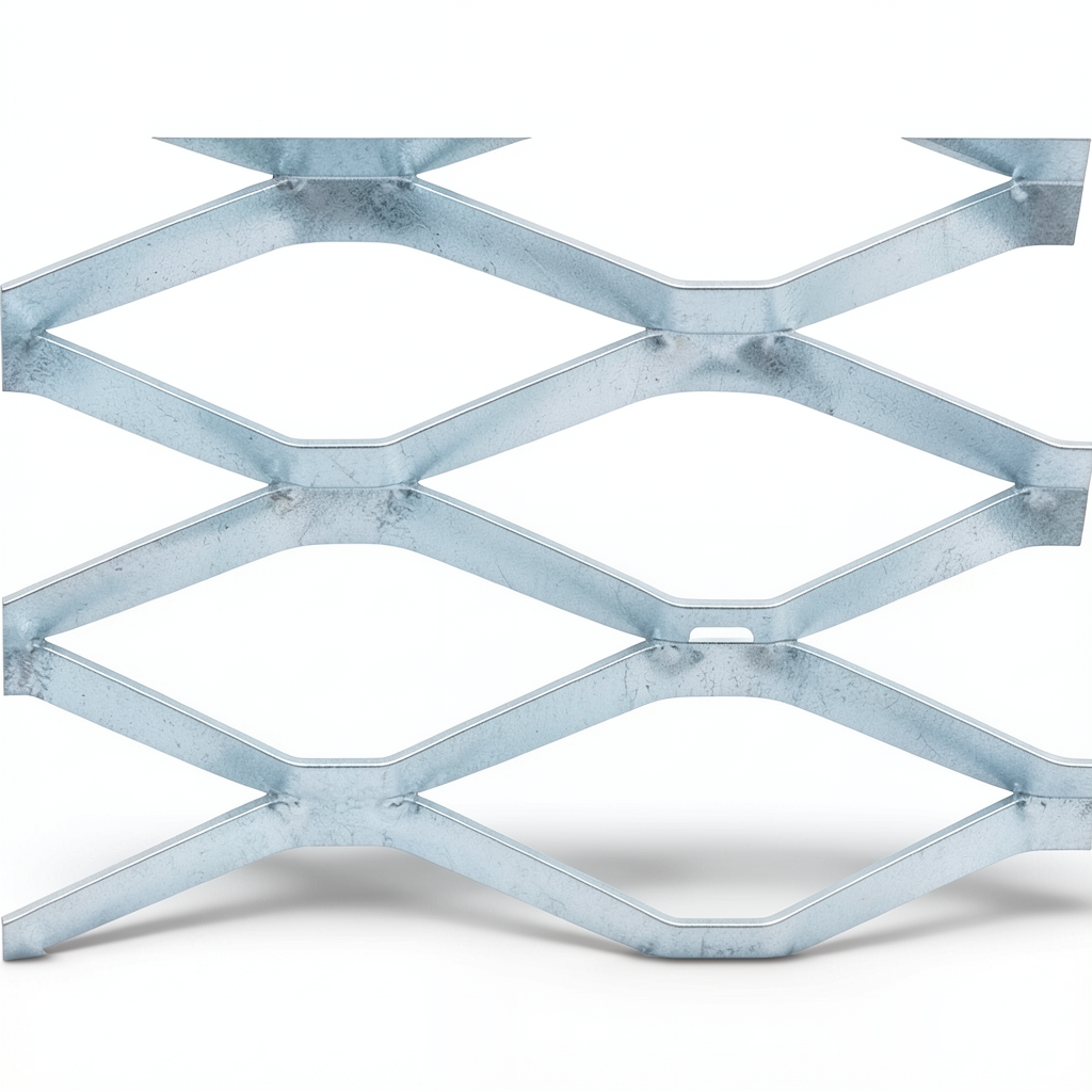 Galvanised Steel Expanded Metal Mesh Bahri Thickness 1.2 mm Width 1.22 m Length 7 m