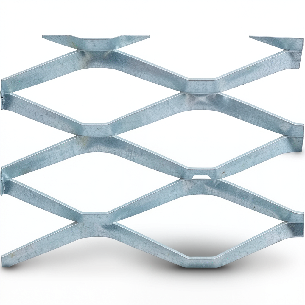 Galvanised Steel Expanded Metal Mesh Bahri Thickness 2.8 mm Width 1.22 m Length 1 m