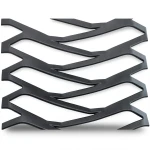 Hot Rolled Expanded Metal Mesh Momawaj Design Thickness 1.4 mm Size 2.44×2 m Black Steel