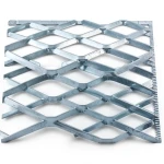 Galvanised Steel Expanded Metal Mesh Bahri Thickness 5.8 mm Width 1.22 m Length 1 m