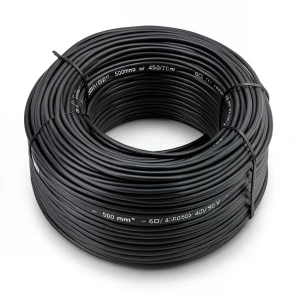 لفة سلك كهرباء مجدول نحاس 500 مم2 450/750 فولت معزول PVC، أسود | شركة الفنار