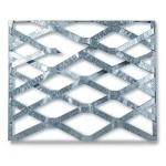 Galvanised Steel Expanded Metal Mesh Bahri Thickness 5.8 mm Width 1.22 m Length 1 m