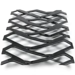 Hot Rolled Expanded Metal Mesh Momawaj Design Thickness 1.4 mm Size 2.44×2 m Black Steel
