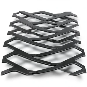 Hot Rolled Expanded Metal Mesh Momawaj Design Thickness 1.4 mm Size 2.44×2 m Black Steel