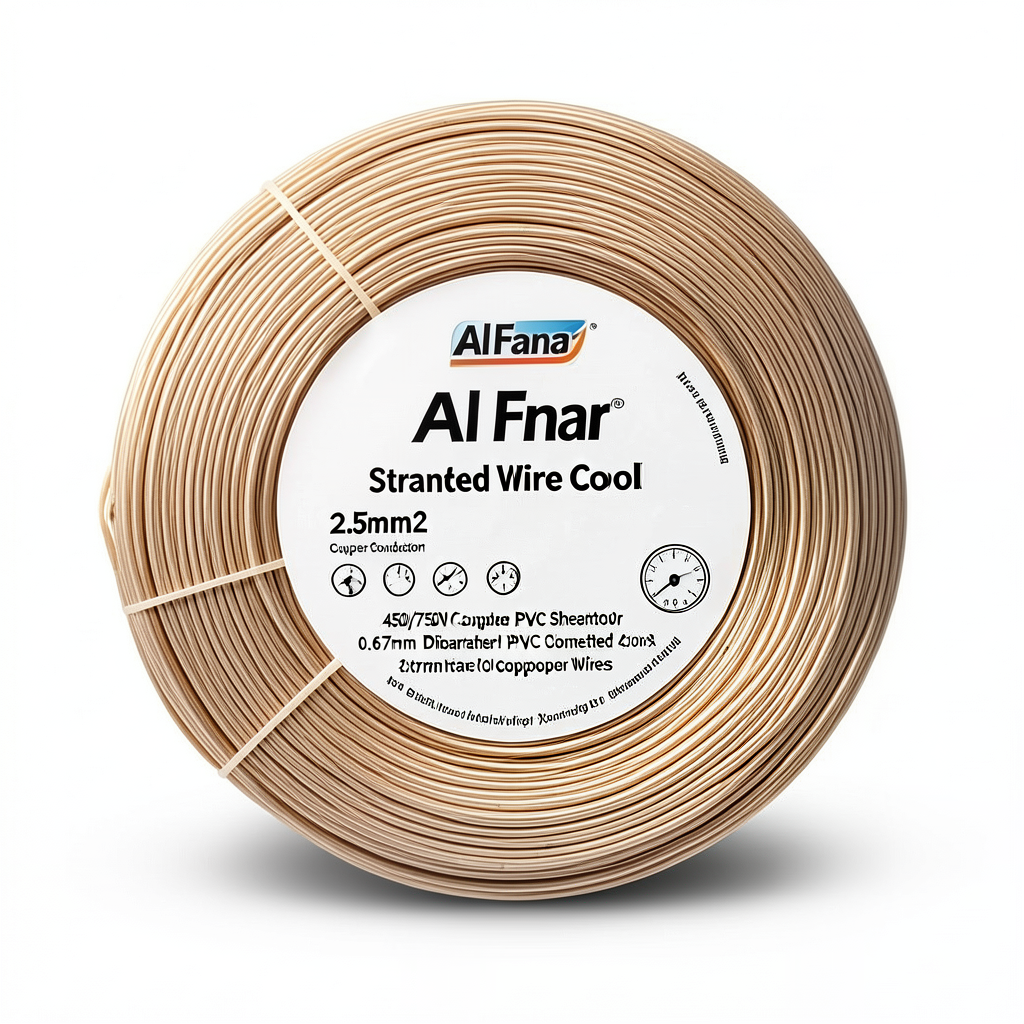 Stranded Wire Coil 2.5mm2 450/750V Copper Conductor 0.67mm Diameter PVC Sheathed | Al Fanar