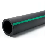 أنابيب بلاستيك HDPE ضغط 4 بار PE 80 قطر خارجي 630 مم SDR 41 أسود مع خطوط خضراء