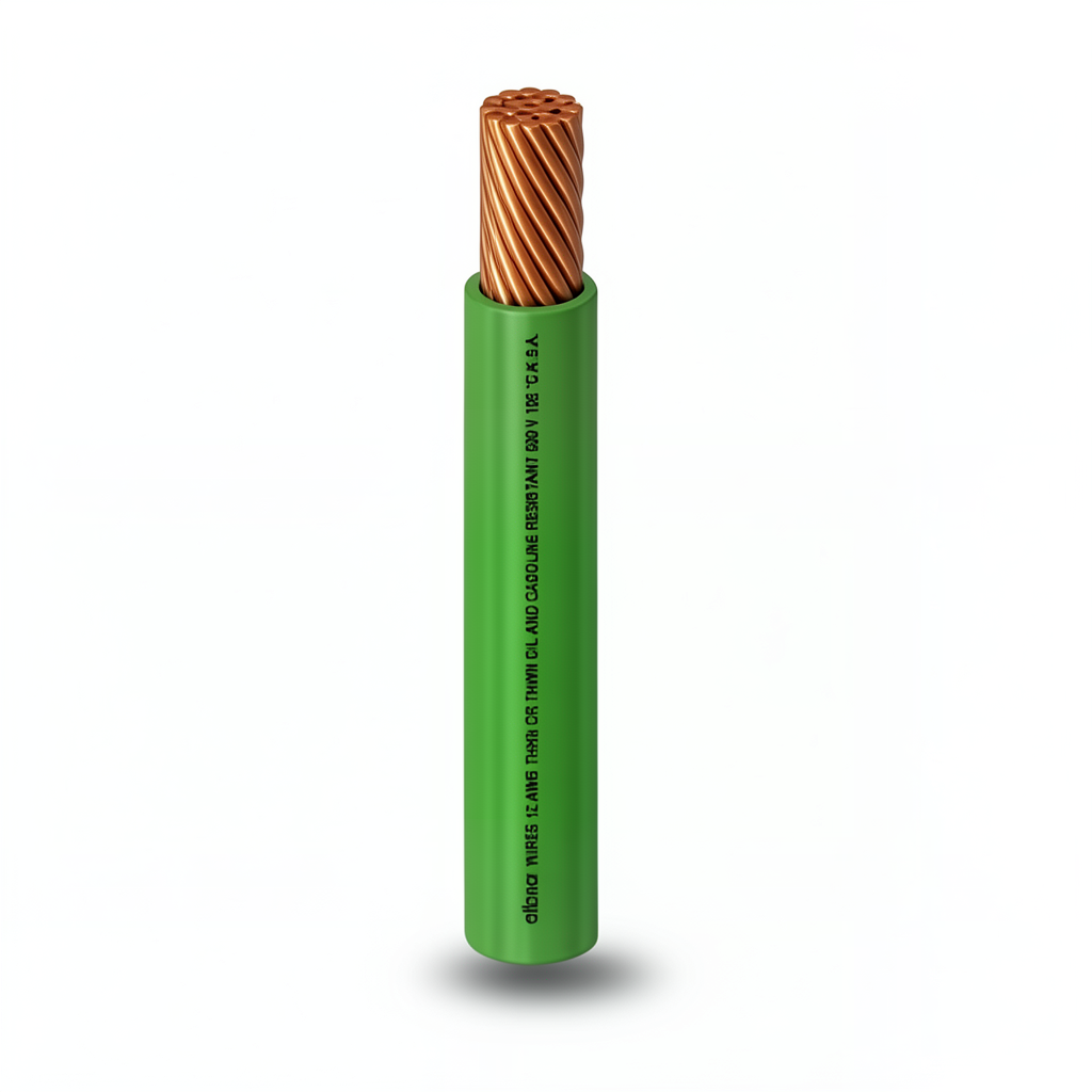 THHN/THWN Copper Cable PVC 105°C Insulation 8.37 mm² 600 Volt 500 Feet Green | Al Fanar