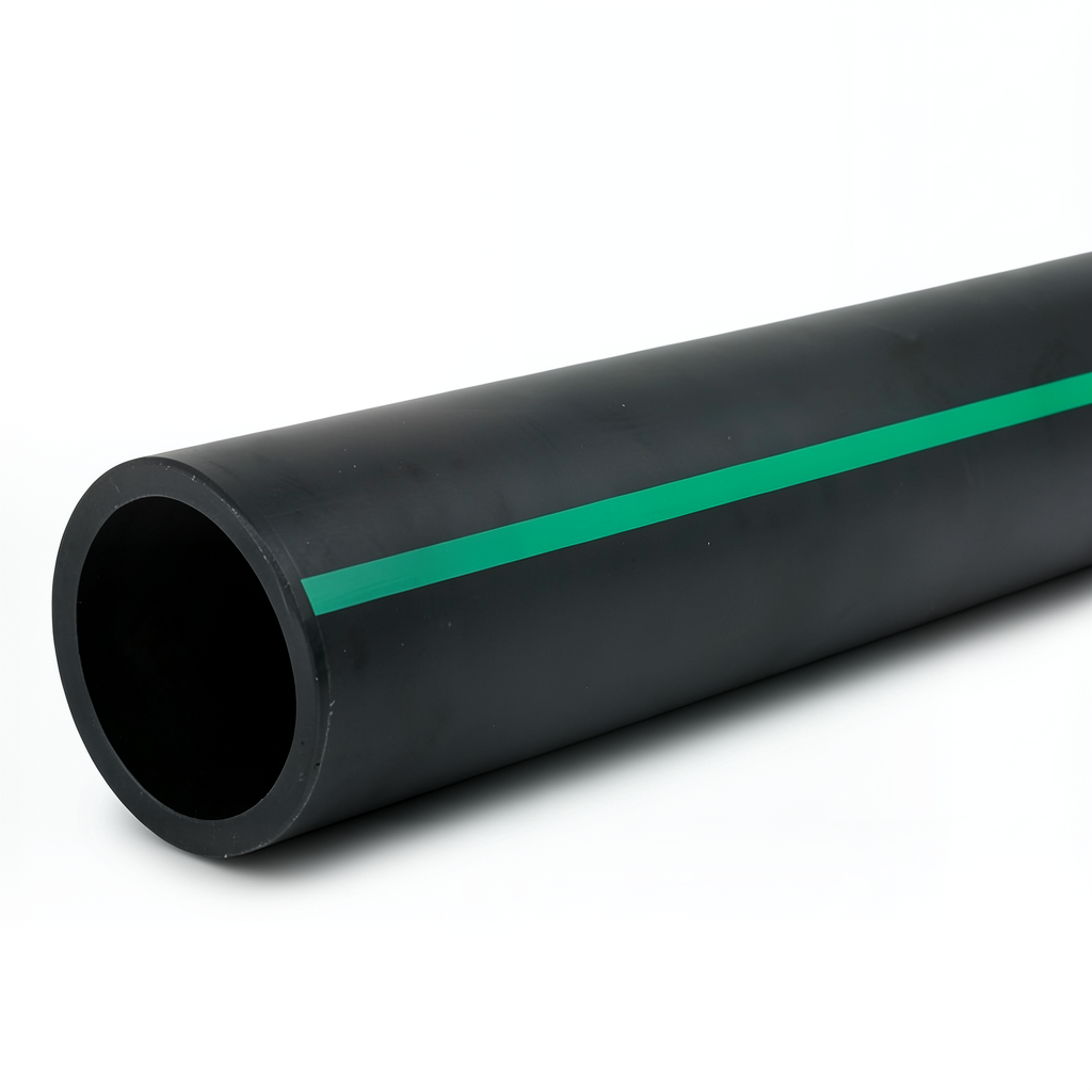 HDPE Polyethylene Plastic Pipe PN 6 Bar PE 80, 355 mm Diameter SDR 22 Black