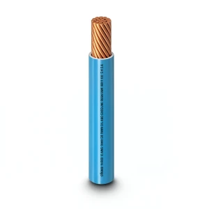 كابل نحاس THHN/THWN معزول PVC 105 درجة مئوية مقاس 2.08 مم² 600 فولت طول 500 قدم أزرق | شركة الفنار