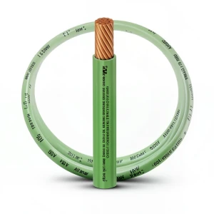 كابل نحاس THHN/THWN عزل PVC 105°C مقاس 3.31 مم² قطر 3.1 مم 600 فولت طول 300 قدم لون أخضر | شركة الفنار